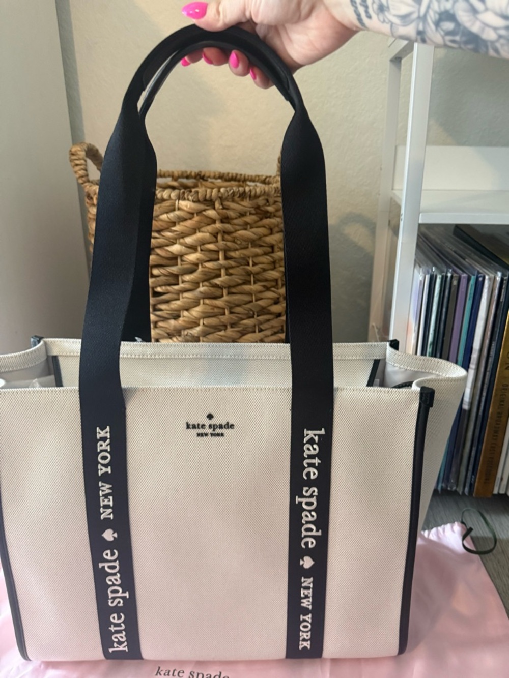 Brand New with Tags! Kate Spade Black and White Large Tote